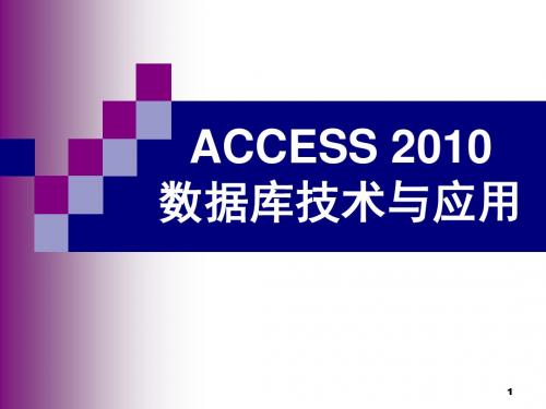 access数据库技术及应用