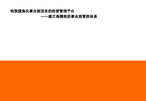 建立高绩效的事业部管控体系(PPT 10页)