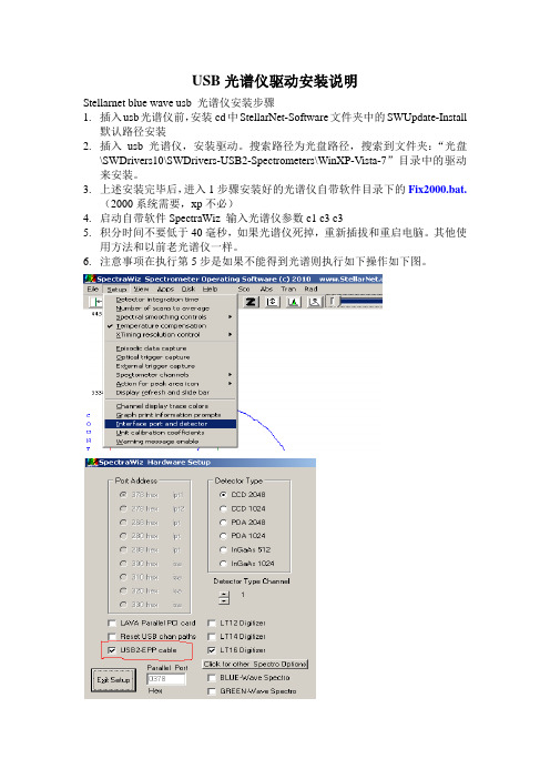 USB光谱仪驱动安装说明