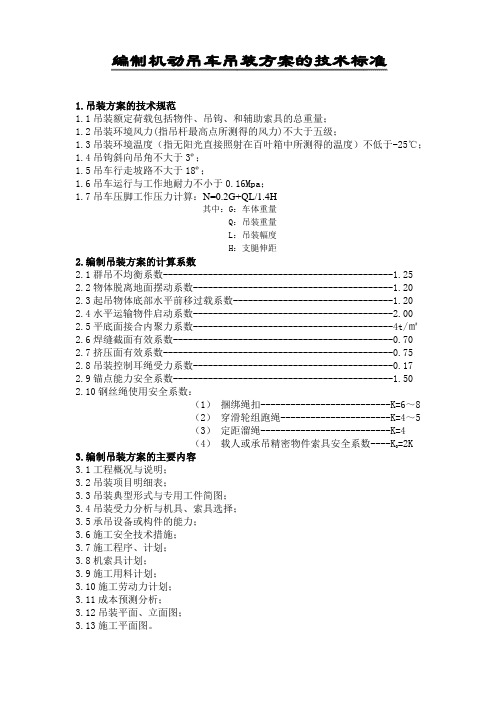 36-吊装方案技术标准