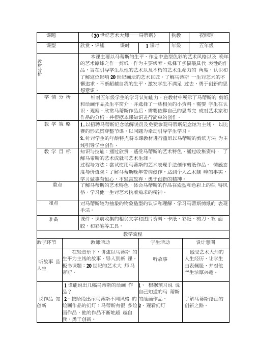 20世纪的艺术大师——马蒂斯