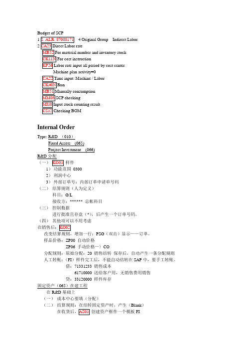 SAP Training material SAP总帐和控制模块培训资料