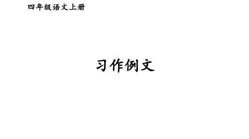 四年级上册语文课件 - 第五单元 习作例文 部编版(共28张PPT)