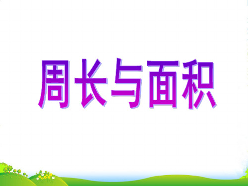 沪教版三年级数学下册《周长与面积》优课件