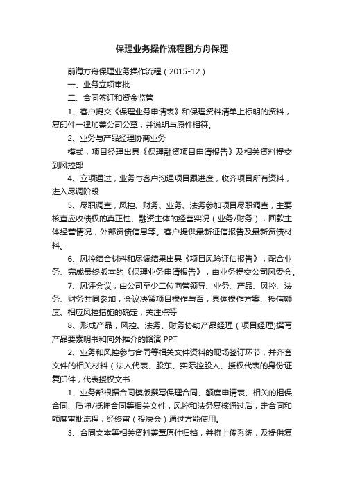 保理业务操作流程图方舟保理