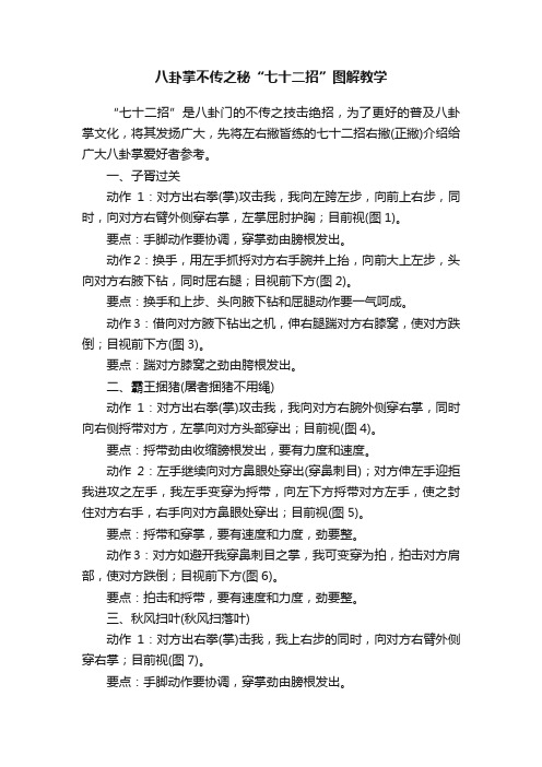 八卦掌不传之秘“七十二招”图解教学