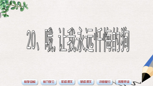 三年级语文下册 第4单元 20《哦,让我永远忏悔的狗》课件9 沪教版