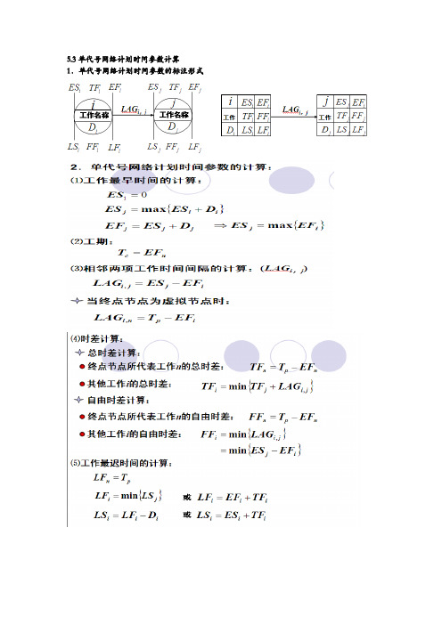 网络计划练习题及网络计划的教案