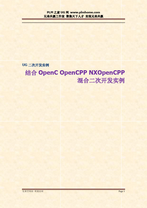 基于OpenC_OpenCPP_NXOpenCPP二次开发讲解