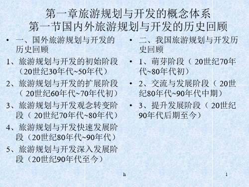 《旅游规划与开发》PPT课件