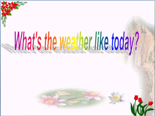 五年级英语下册 unit5 what’s the weather like today优秀课件