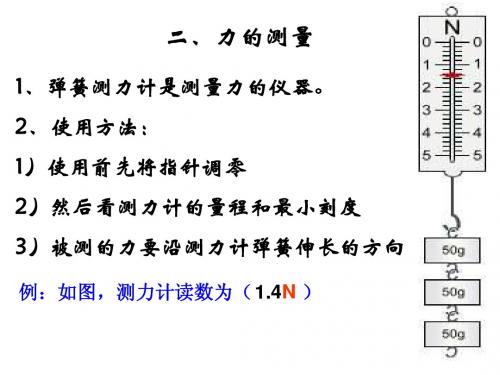 力的测量及重力 初二物理 课件