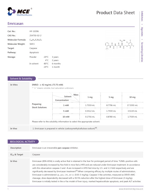 Emricasan-DataSheet-MedChemExpress