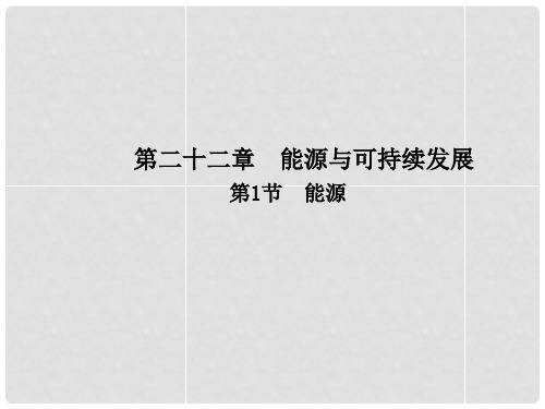 九年级物理全册 22.1 能源课件 (新版)新人教版(1)