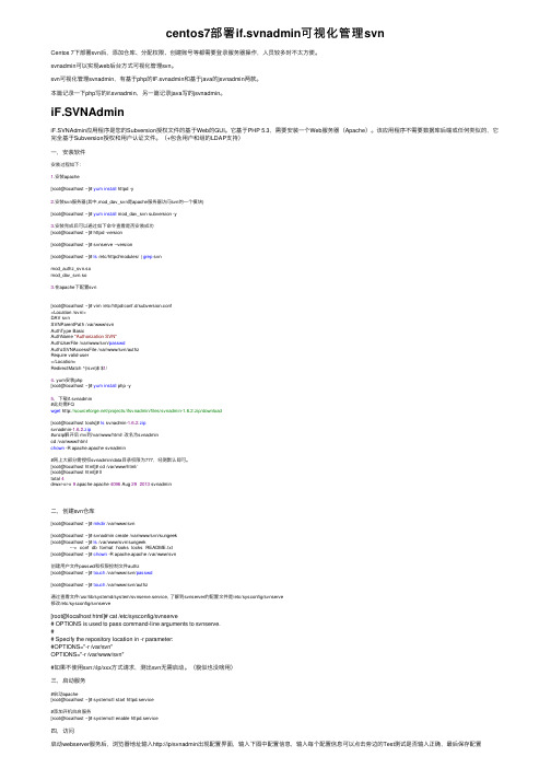 centos7部署if.svnadmin可视化管理svn