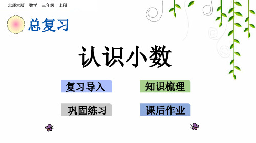 北师大版三年级数学上册z 认识小数课件