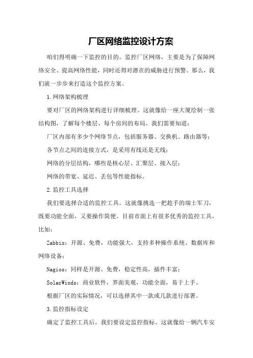 厂区网络监控设计方案