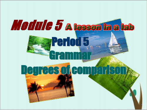 外研版英语必修一module 5 a lesson in a lab grammar