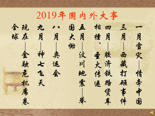 新编文档-2019年国内外大事-精品文档