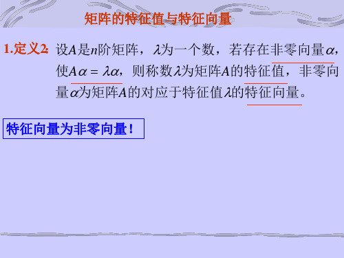 特征值与特征向量的求法