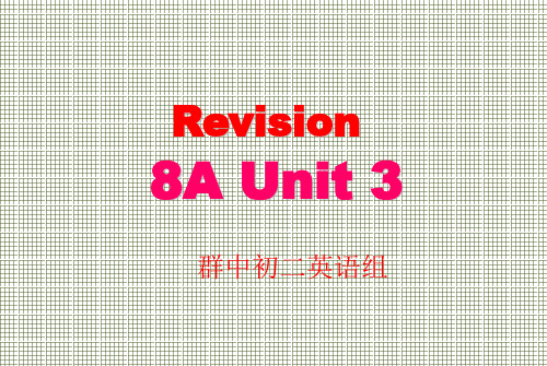 牛津译林版八年级上册(新)英语课件8AUnit3单元复习课件(34张)