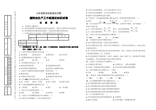 职业资格证书理论考试模板