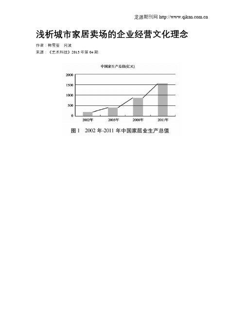 浅析城市家居卖场的企业经营文化理念