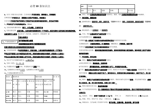 学业水平考试物理必背知识点总结复习提纲