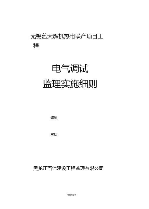 调试监理细则