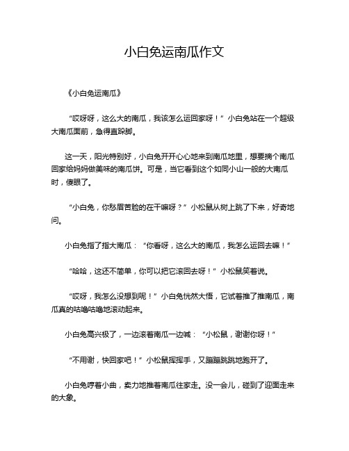 小白免运南瓜作文