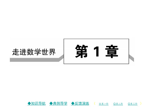 秋七年级数学华师大版上册课件：第1章 走进数学世界 (共24张PPT)