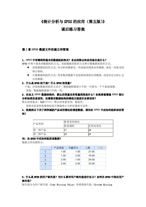 《统计分析与SPSS的应用(第五版)》课后练习答案(第2章).doc