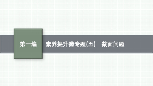 高考总复习二轮数学精品课件 专题4 立体几何 素养提升微专题(五) 截面问题