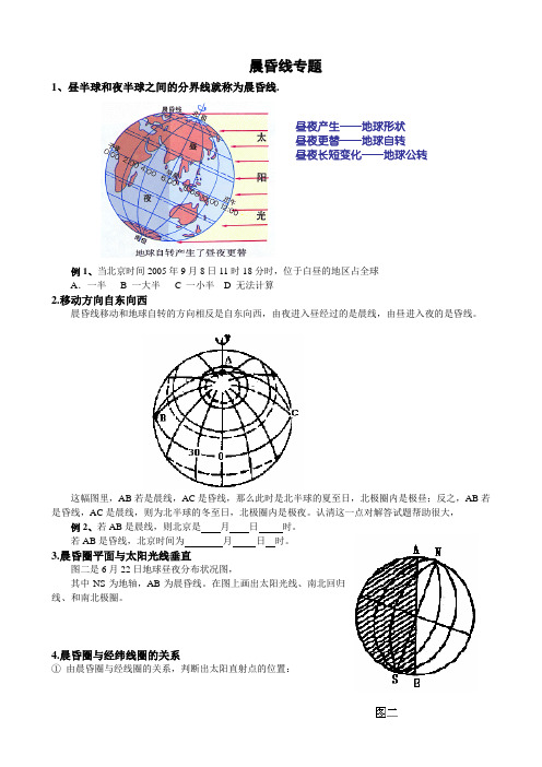 晨昏线专题