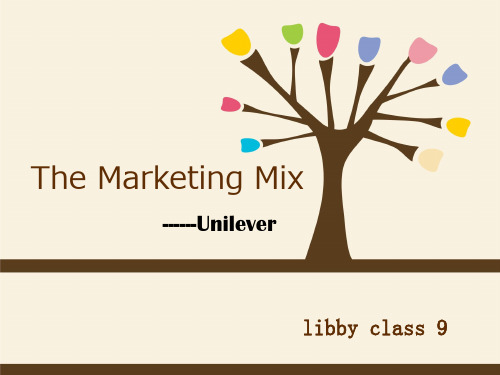 The Marketing mix---Unilever商务环境演讲 联合利华