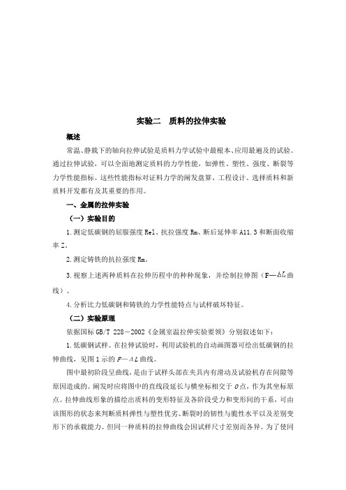 关于材料的拉伸实验