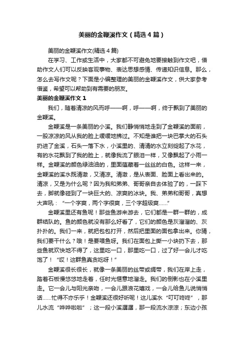 美丽的金鞭溪作文（精选4篇）