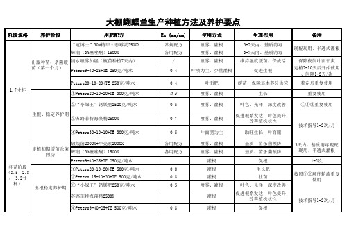 大棚蝴蝶兰生产种植方法及养护要点