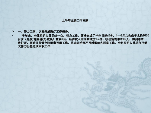 2015上半年工作总结暨下半年工作计划——模板