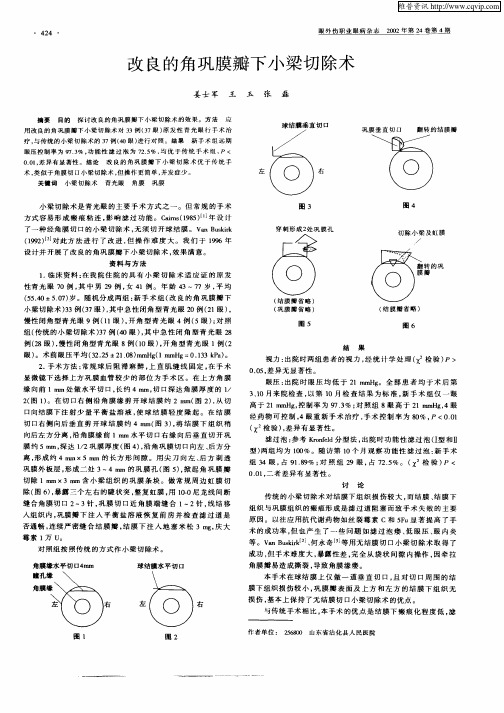 改良的角巩膜瓣下小梁切除术