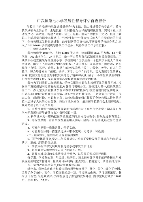 发展性督导评估自查报告