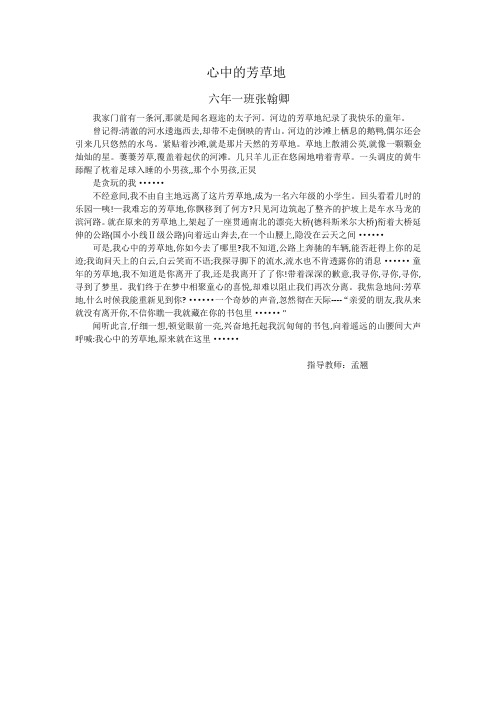 心中的芳草地