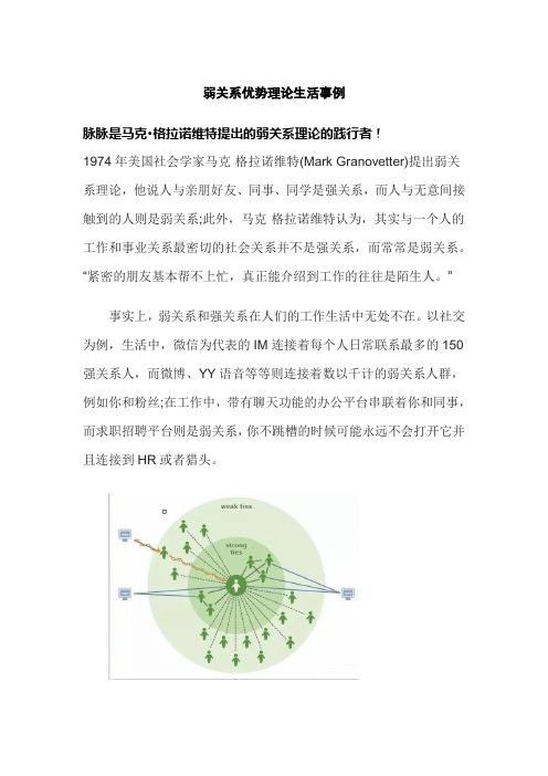 弱关系优势理论生活事例