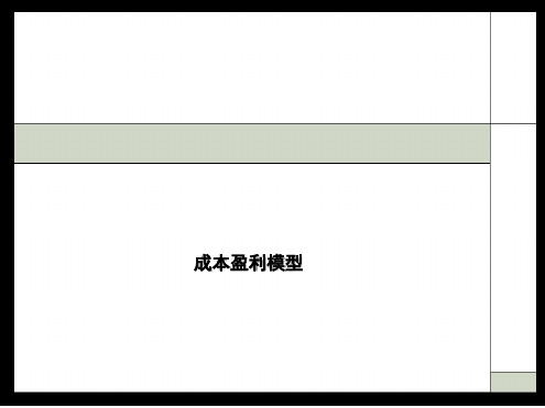 电信公司成本盈利模型