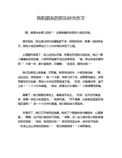 ---我和朋友的欢乐时光作文  