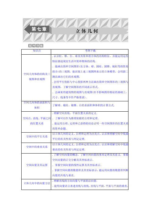 2018年高考数学(理)一轮复习文档 第七章 立体几何 第1讲 空间几何体的结构特征及三视图和直观图 Word版