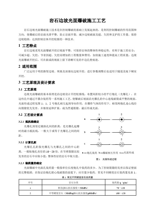 39-岩石边坡光面爆破施工工艺080303