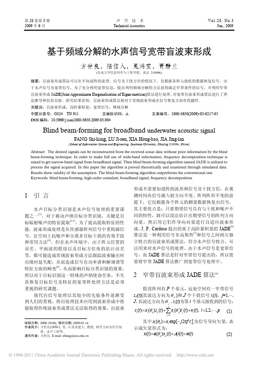 基于频域分解的水声信号宽带盲波束形成