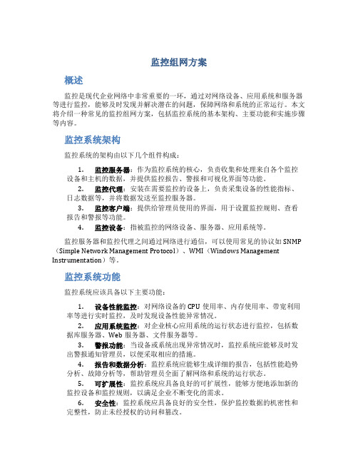 监控组网方案