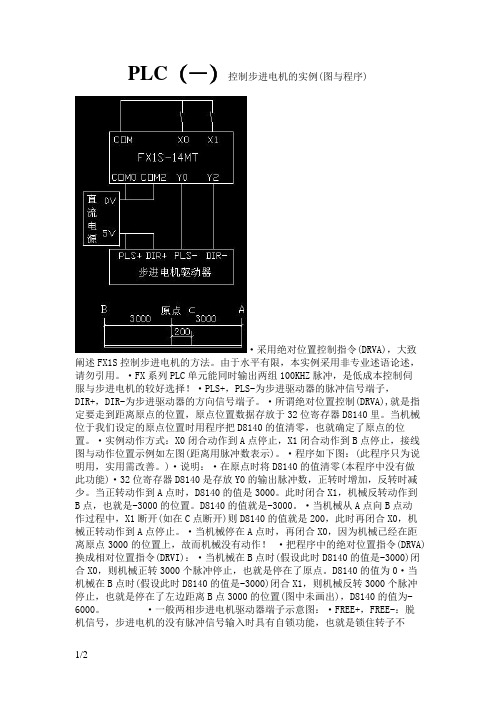 PLC控制步进电机的实例(图与程序)